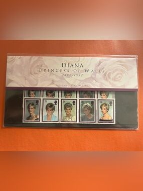 Royal Mail Diana, Princess of Wales 1961-1997 Stamp Pack containing 10 stamps.